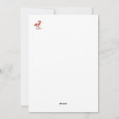 Rood en wit staafvogels naadloos patroon feestdagenkaart (Achterkant)