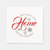 Rood en wit startpunt voor de Feestdagen Servet (Voorkant)