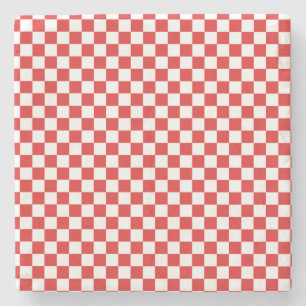 Rood en wit stenen onderzetter