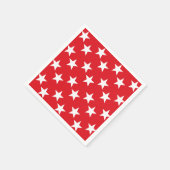 Rood en Wit Ster Print Papieren servetten (Hoek)