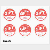 Rood en wit  Stijlfeestdag Gift Sticker (Vel)
