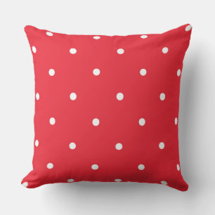 Rood en wit Stip Kussen