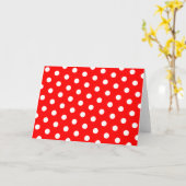 Rood en Wit Stippen Blanko Kaart (Gele Bloem)