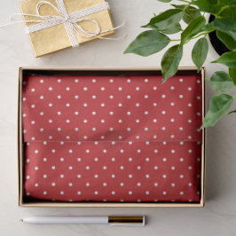 Rood en Wit Stippen Tissuepapier