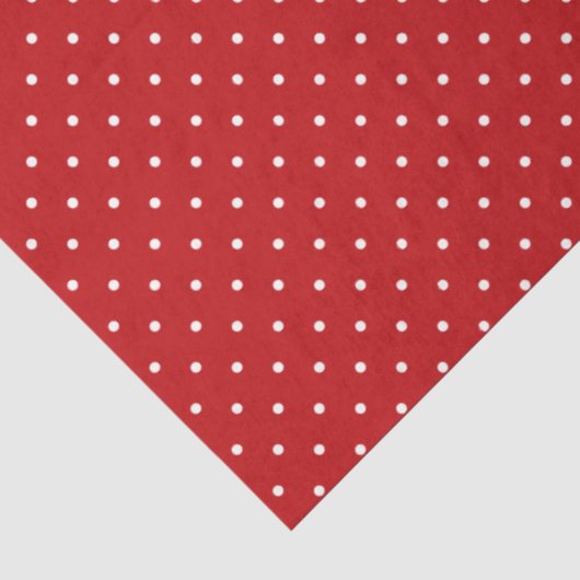 Rood en Wit Stippen Tissuepapier (Detail)