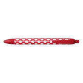Rood en Wit Stippenpatroon Blauwe Inkt Pen (Achterkant)