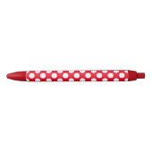 Rood en Wit Stippenpatroon Blauwe Inkt Pen (Voorkant)