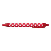 Rood en Wit Stippenpatroon Blauwe Inkt Pen (Bodem)