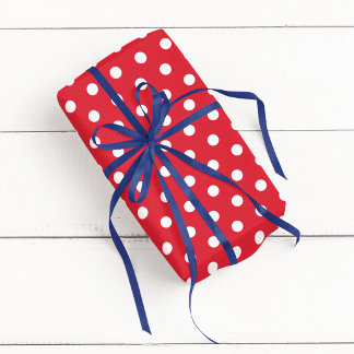 Rood en Wit Stippenpatroon Cadeaupapier