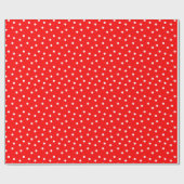 Rood en Wit Stippenpatroon Inpakpapier (Vlak)