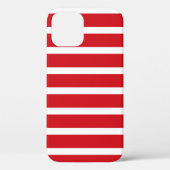 Rood- en wit strempatroon Case-Mate iPhone case (Achterkant)