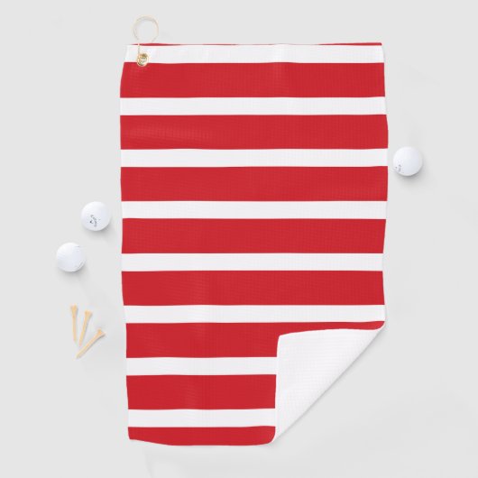 Rood- en wit strempatroon golfhanddoek (Insitu)