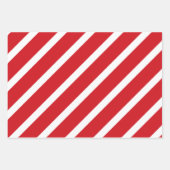 Rood- en wit strempatroon inpakpapier vel (Voorkant 3)