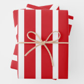 Rood- en wit strempatroon inpakpapier vel (In situ)