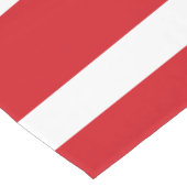 Rood- en wit strempatroon korte tafelloper (Hoek)