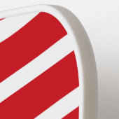 Rood- en wit strempatroon pickleball paddle (Links Detail)
