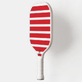 Rood- en wit strempatroon pickleball paddle (Links)