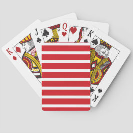 Rood- en wit strempatroon pokerkaarten