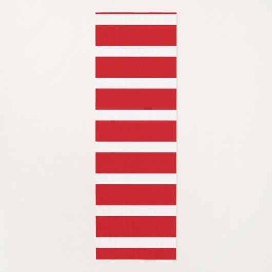 Rood- en wit strempatroon yogamat (Voorkant)