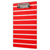 Rood en Wit Strepen Design Klembord (Links)