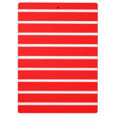 Rood en Wit Strepen Design Klembord (Achterkant)