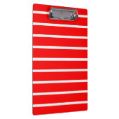 Rood en Wit Strepen Design Klembord (Rechts)