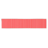 Rood en Wit Strepen Design Korte Tafelloper (Horizontaal)
