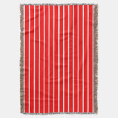 Rood en wit strepen ontwerp deken (Voorkant Verticaal)