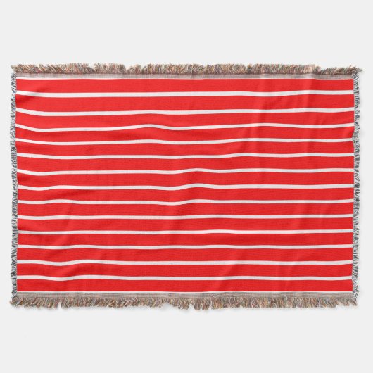 Rood en wit strepen ontwerp deken (Voorkant)