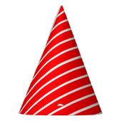 Rood en wit strepen ontwerp feesthoedjes (Links)