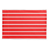 Rood en wit strepen ontwerp kussensloop (Achterkant)
