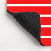 Rood en wit strepen ontwerp muismat (Hoek)