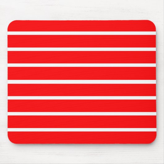 Rood en wit strepen ontwerp muismat (Voorkant)