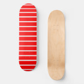 Rood en wit strepen ontwerp persoonlijk skateboard (Voorkant)