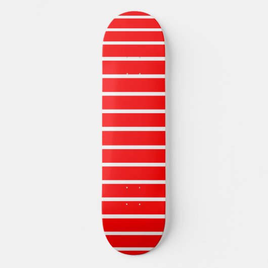 Rood en wit strepen ontwerp persoonlijk skateboard (Voorkant)