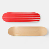 Rood en wit strepen ontwerp persoonlijk skateboard (Horizontaal)