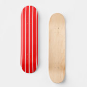 Rood en wit strepen ontwerp persoonlijk skateboard (Voorkant)
