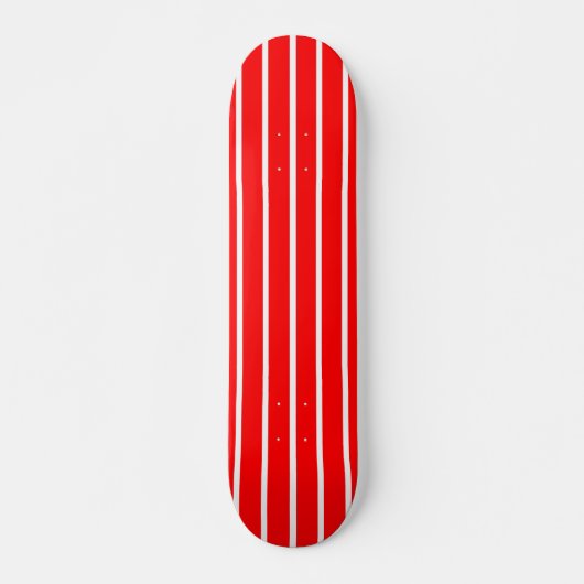 Rood en wit strepen ontwerp persoonlijk skateboard (Voorkant)