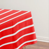 Rood en wit strepen ontwerp tafelkleed (Voorbeeld)
