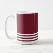 Rood en Wit Strepen Patroon Koffiemok (Links)