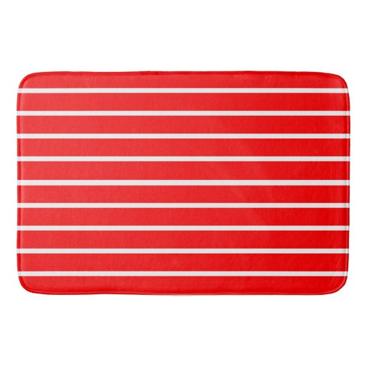 Rood en wit strepenontwerp badmat (Voorkant)