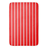 Rood en wit strepenontwerp badmat (Voorkant Verticaal)