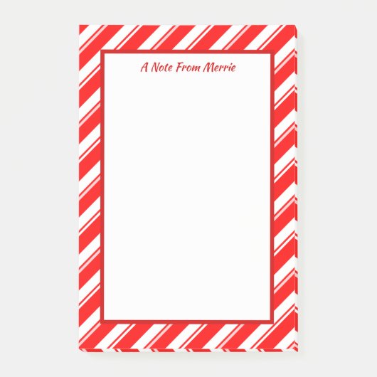Rood en wit Striped Douane Post-its Post-it® Notes (Voorkant)