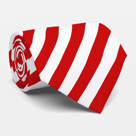 Rood en wit Stropdas (Opgerold)