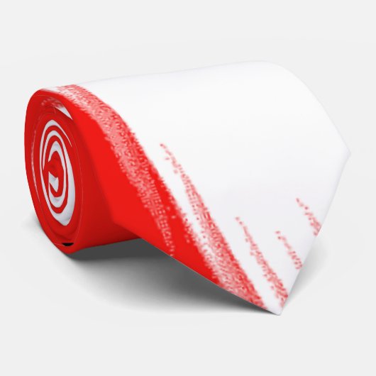 Rood en wit Stropdas (Opgerold)