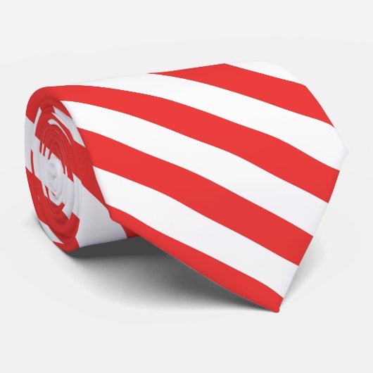 Rood en wit Stropdas (Opgerold)