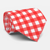 Rood en wit Stropdas van de Controle van Gingham (Opgerold)