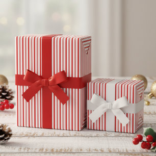 Rood en Wit Suikerstok Streepjespatroon Cadeaupapier