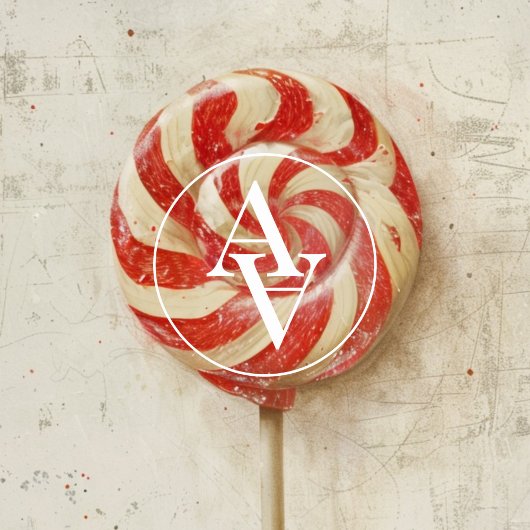 Rood en Wit Swirl Lollipop Kerst Snoep Poster