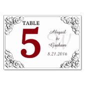 Rood en wit tafel Kaart (Voorkant)